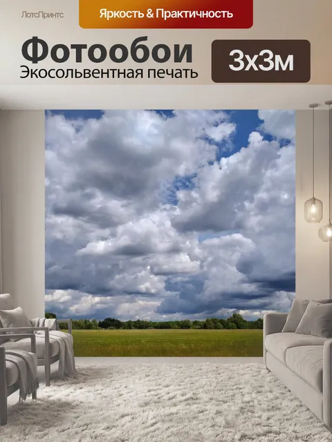 Фотообои Небо облака поле луг