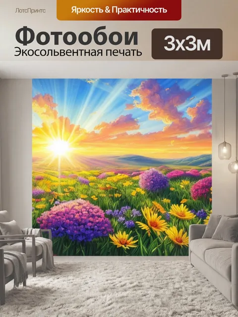 Фотообои с лучами солнца