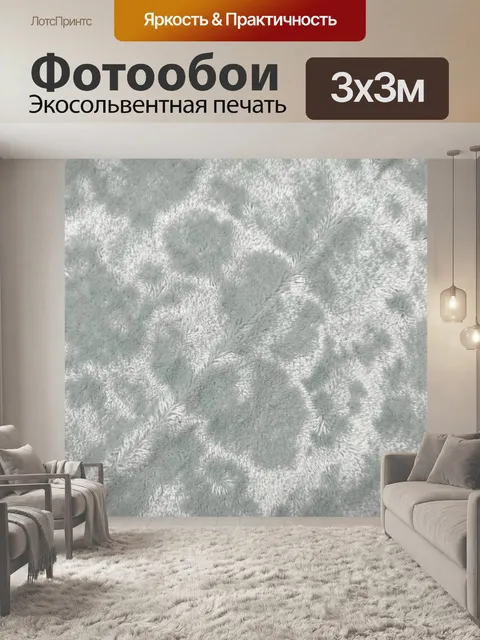 Фотообои Снежные еловые ветви и иней