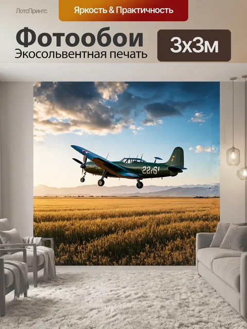 Фотообои ан-2 величественно парит в небе, его крылья раскинуты, отражая солнечные лучи