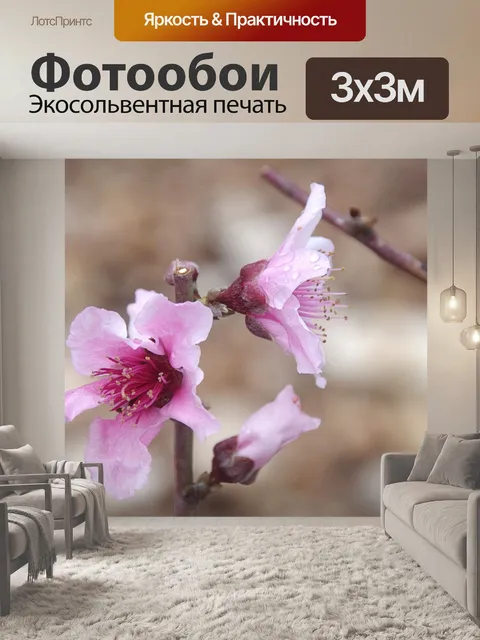 Фотообои Макрос персикового сада
