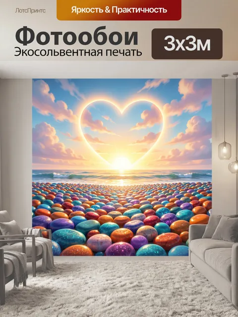 Фотообои Морской закат в сердце