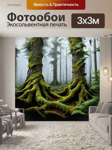 Фотообои могучие стволы деревьев
