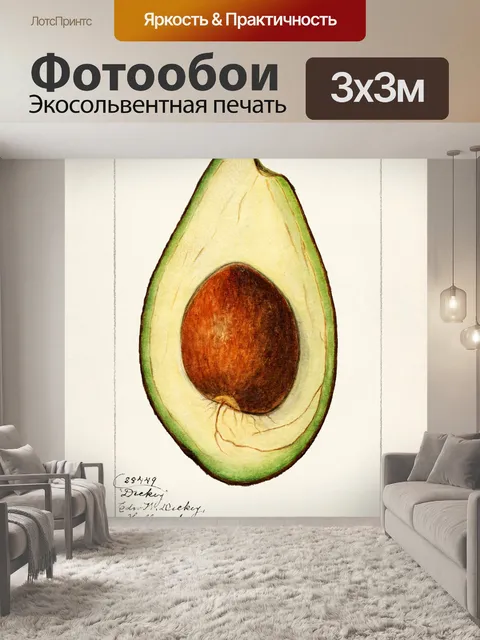 Фотообои Винтажное искусство авокадо