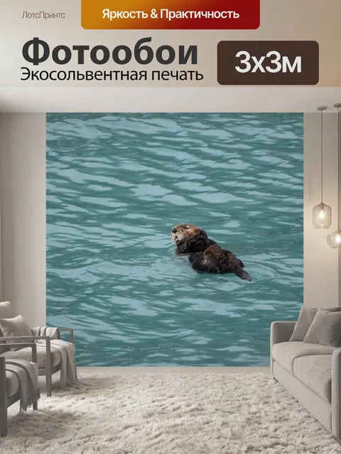 Фотообои Выдра плавающей