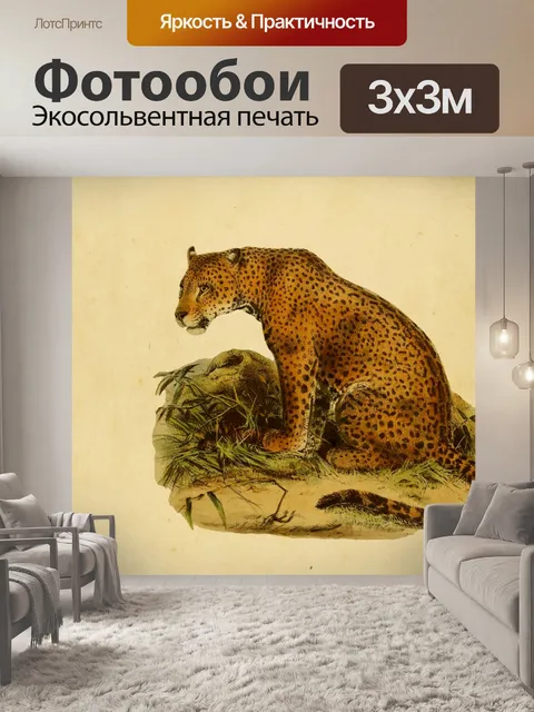 Фотообои Леопард Винтажное Искусство