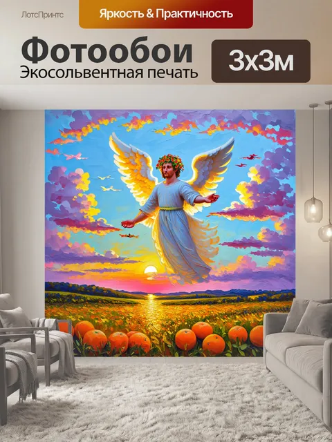 Фотообои утреннее небо с мягкими облаками