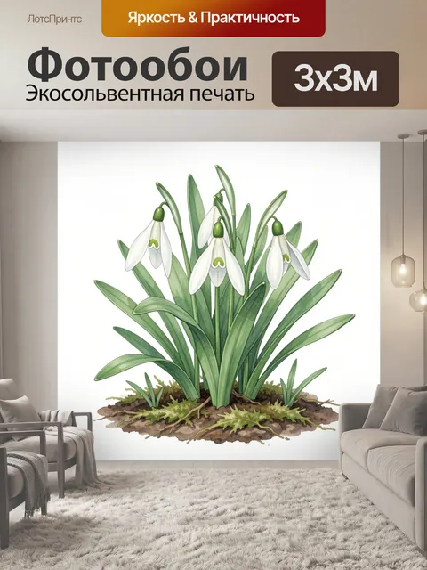 Фотообои Подснежники и весенние луковицы