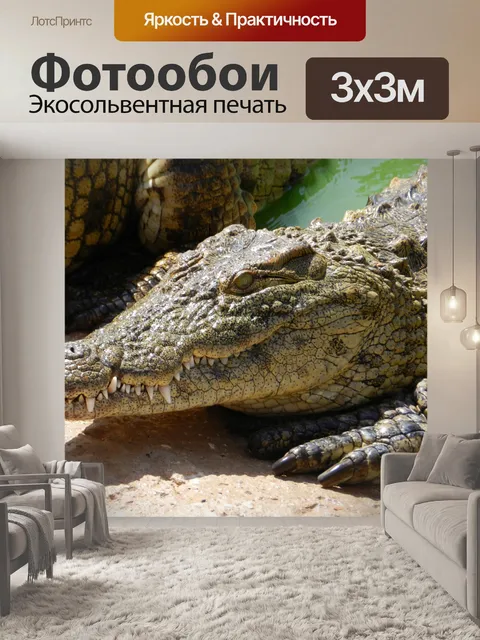 Фотообои крокодил 1