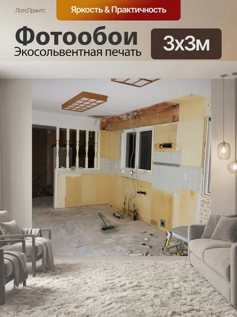 Фотообои Ремонт дома под снос