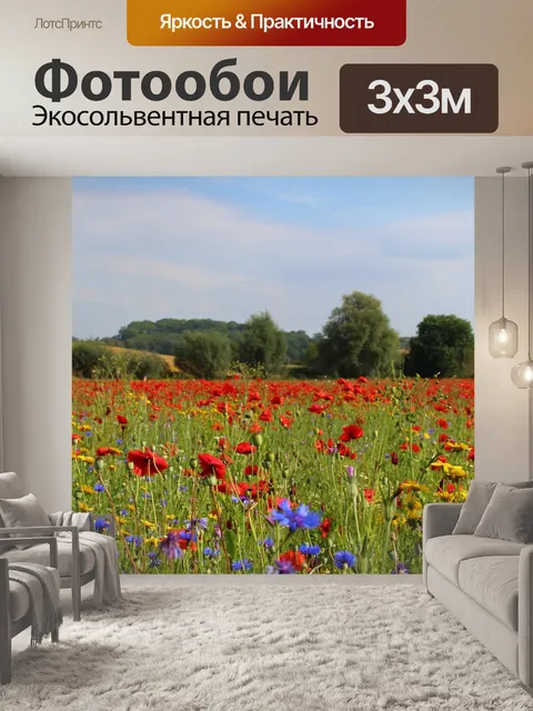 Фотообои Маковое поле