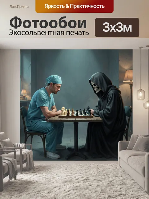 Фотообои Хирург и смерть за шахматами
