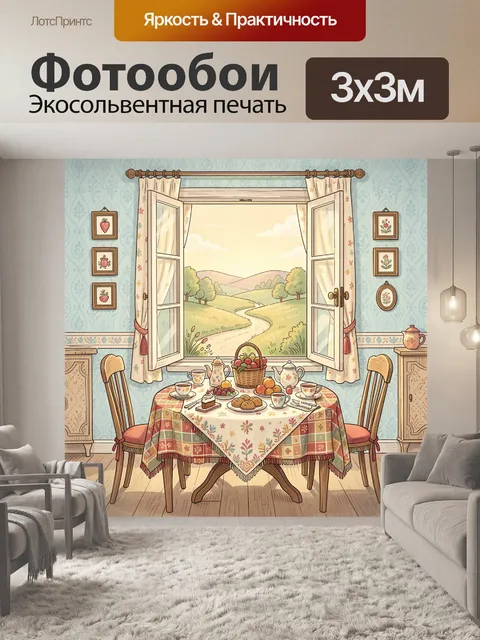 Фотообои Уютный завтрак у окна