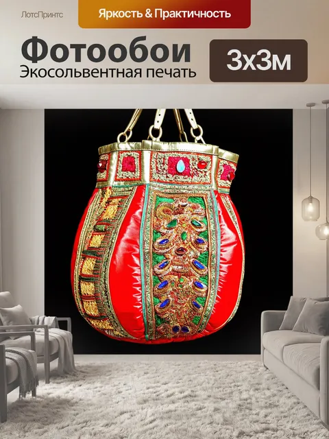 Фотообои боксерская груша в орнаментах восточной культуры