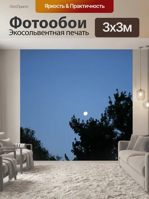 Фотообои луна в небе