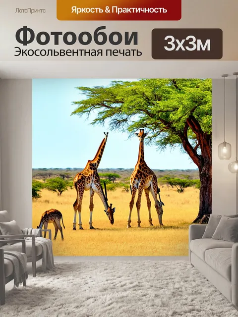 Фотообои животные в стиле раскраска