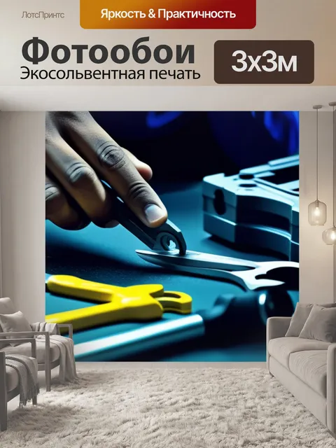 Фотообои механик с инструментами