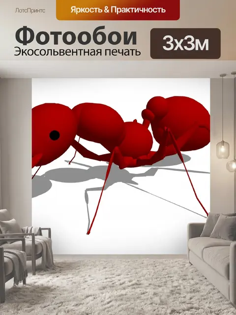 Фотообои красный муравей