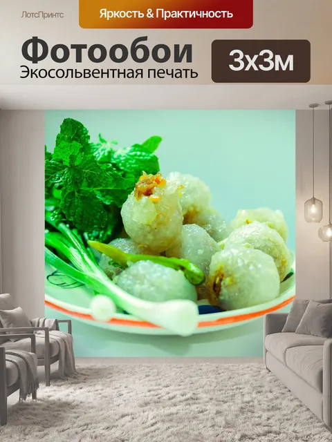 Фотообои Тайская десертная еда, уличная еда, саку