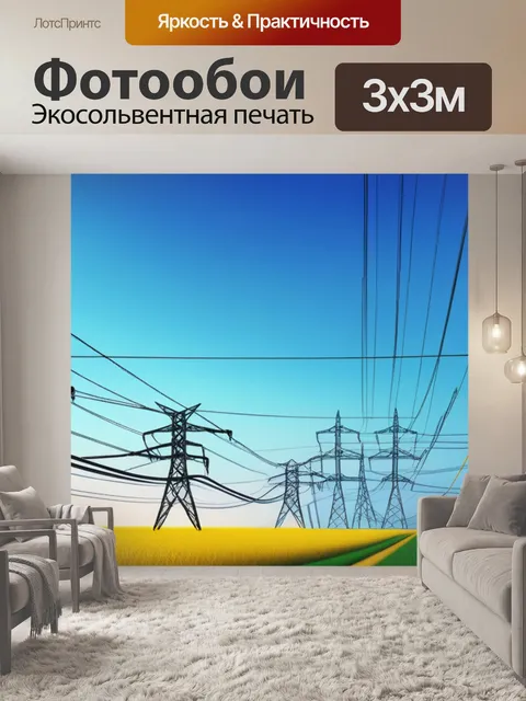 Фотообои пейзаж с лэп красивый