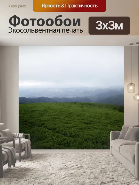 Фотообои зеленые холмы
