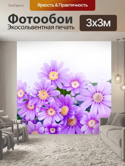 Фотообои Угловые цветы 2