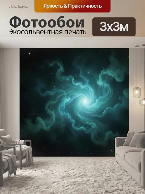 Фотообои Космическая туманность со звездами