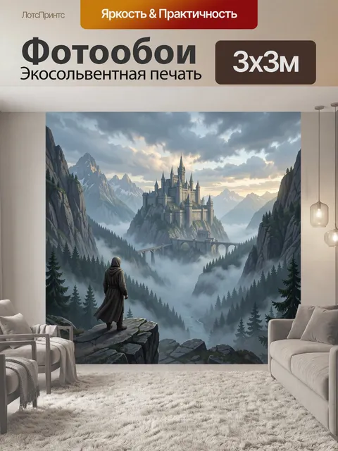 Фотообои Таинственный замок в горах
