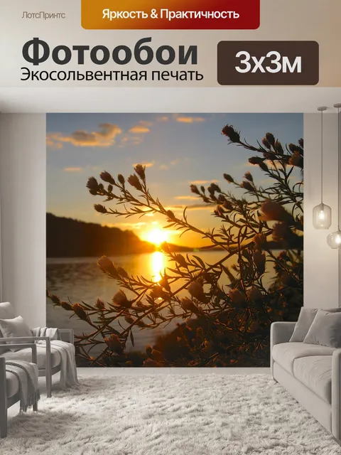 Фотообои Wildflower Почки на закате