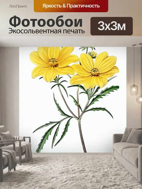 Фотообои Цветочный цветок нарисовал искусство