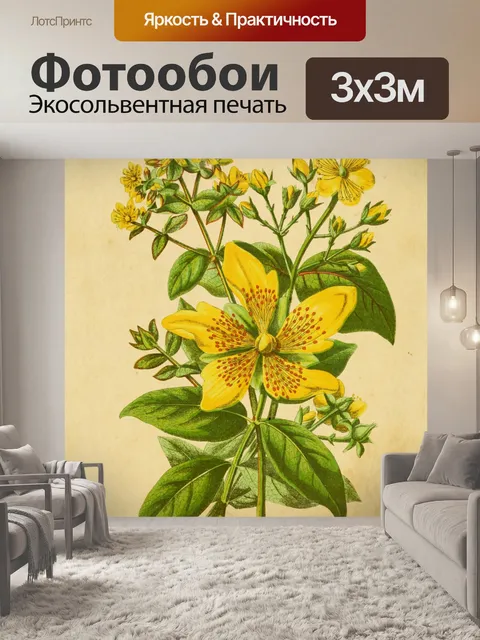 Фотообои Цветы старинные искусство фон