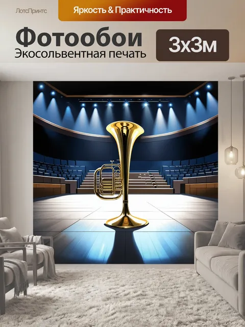 Фотообои чистый и минималистичный интерьер современного музыкального зала