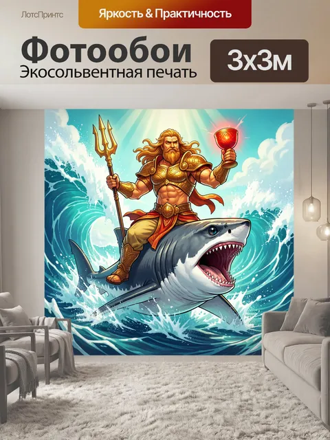 Фотообои Морской властелин верхом на хищнике