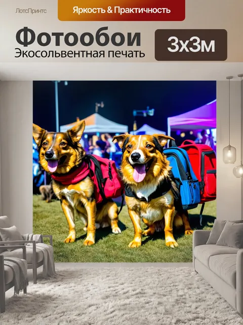 Фотообои вообразите группировку забавных собаках