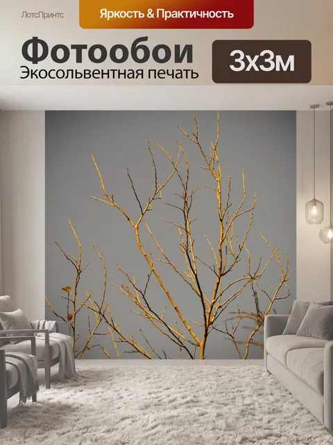 Фотообои жуткое свечение на голых ветвях