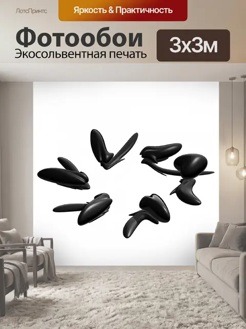 Фотообои черные бумеранги