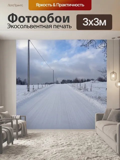 Фотообои Зимняя дорога