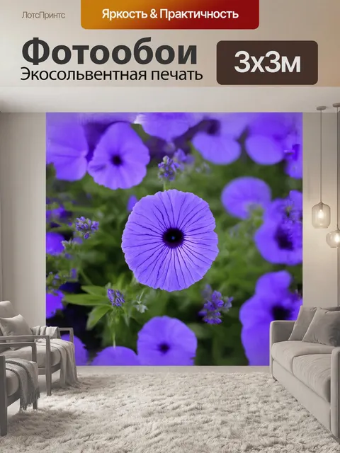Фотообои цветок анютины глазки