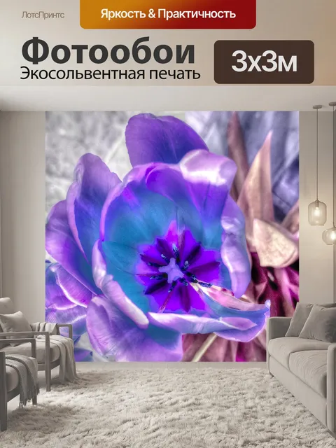 Фотообои Центр тюльпанов