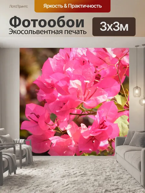 Фотообои Розовое выращивание тропических цветов