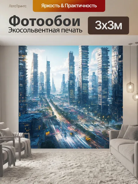 Фотообои создайте визуализацию будущего города