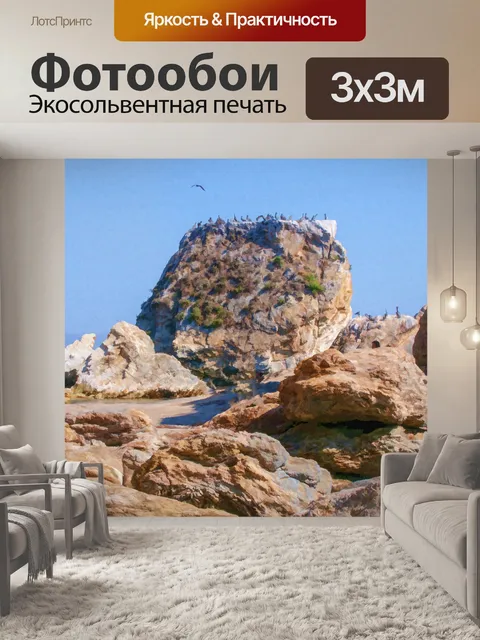 Фотообои Океанские скалы и пеликаны