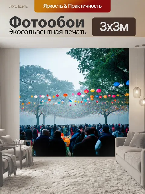 Фотообои туман в стиле мозаика