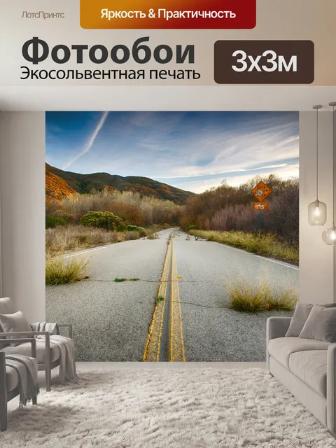 Фотообои Дорога исчезает в лесу