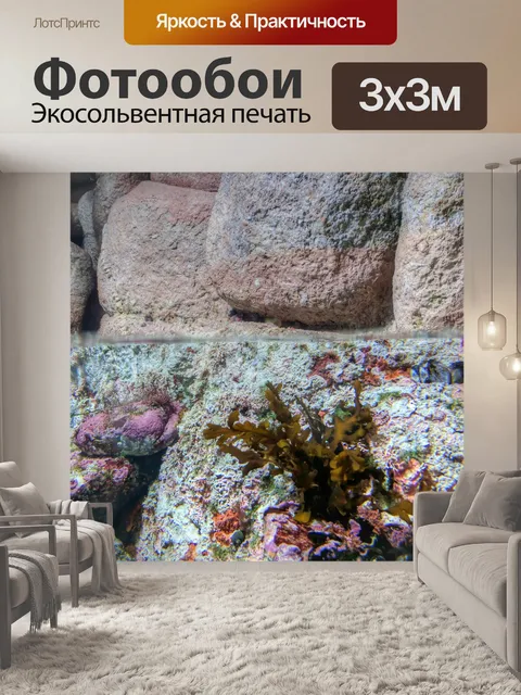 Фотообои Скалы выше и ниже воды