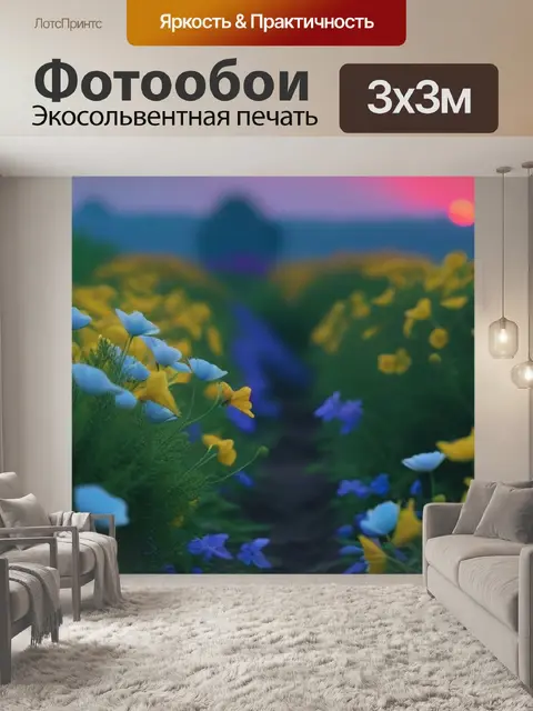 Фотообои цветы, распускающиеся на рассвете