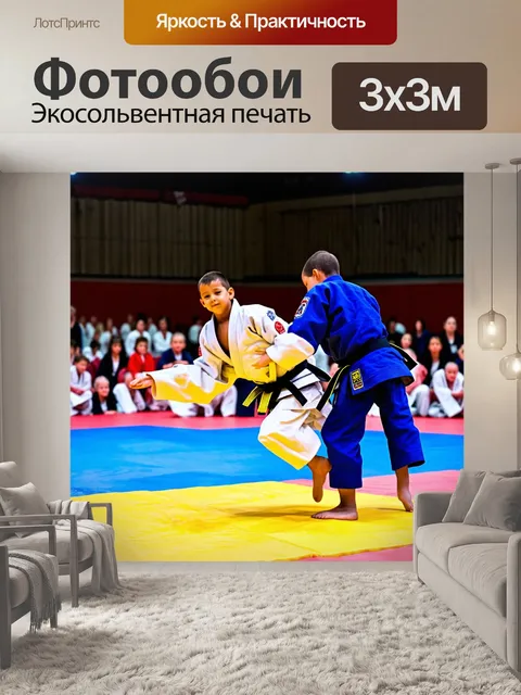 Фотообои дзюдо: соревнование между детьми