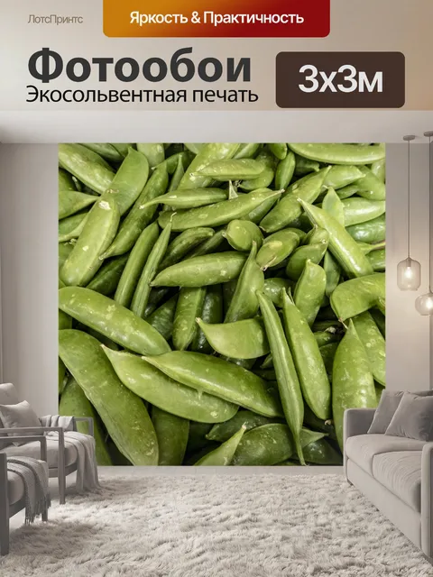 Фотообои Зеленый горошек в подзоне