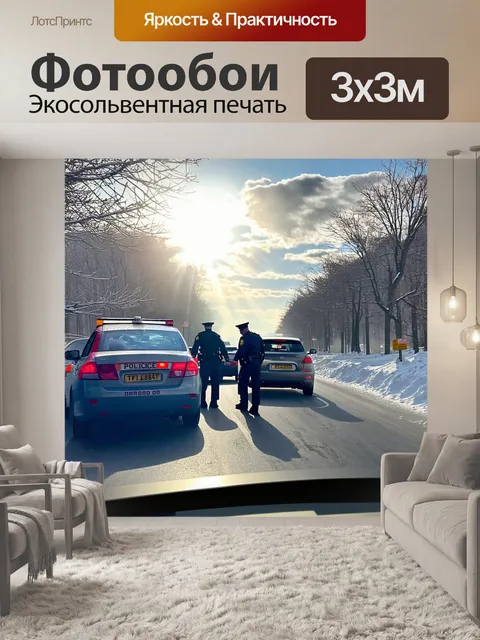 Фотообои изображение напряженной сцены на дороге