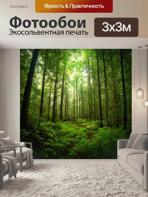 Фотообои лес с звучанием природы, где каждый звук кажется мелодией